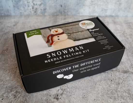Snowman Needle Felting Kit (Super Easy Beginner) - Image 3