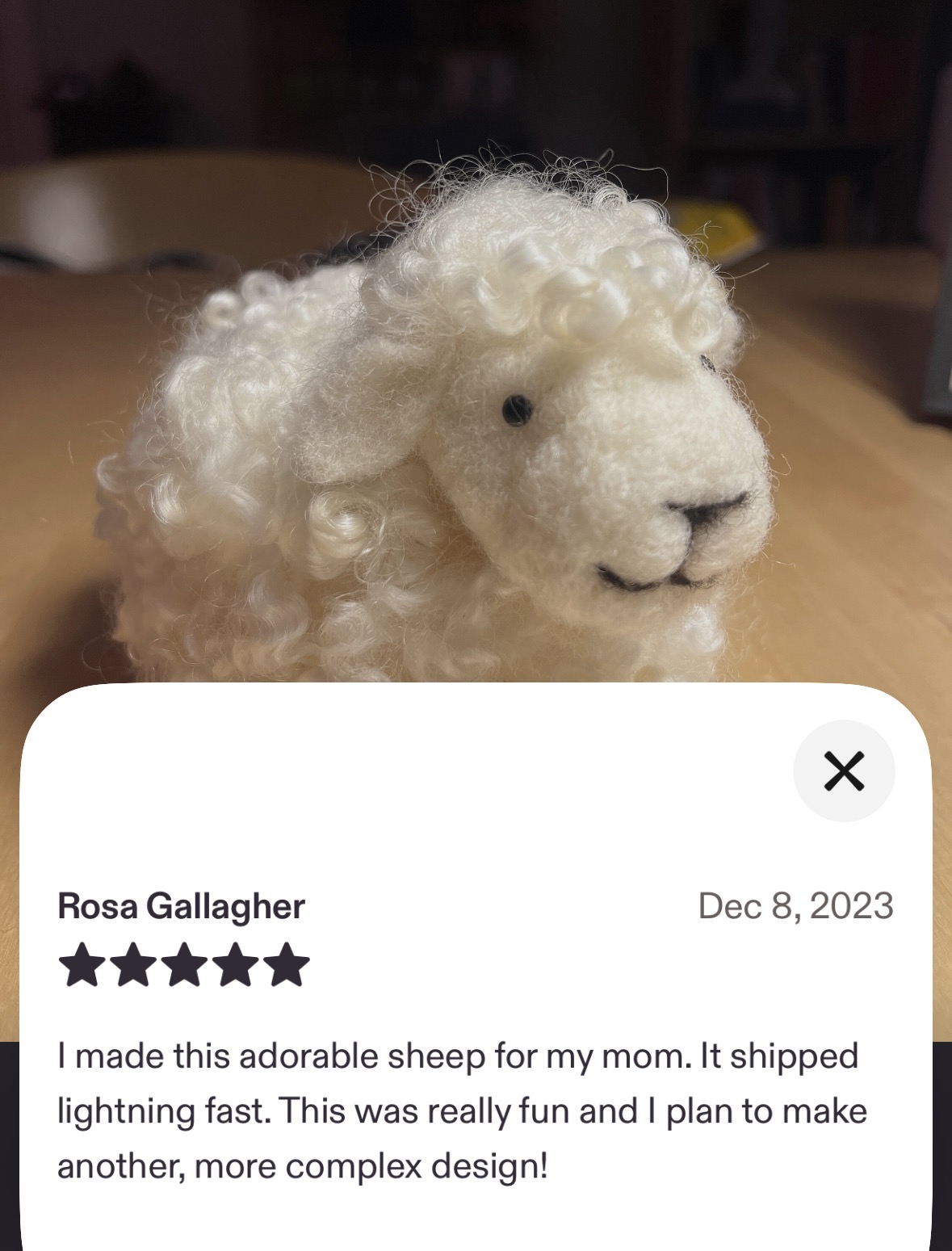 Sheep Needle Felting Kit (Easy Beginner) - Image 7