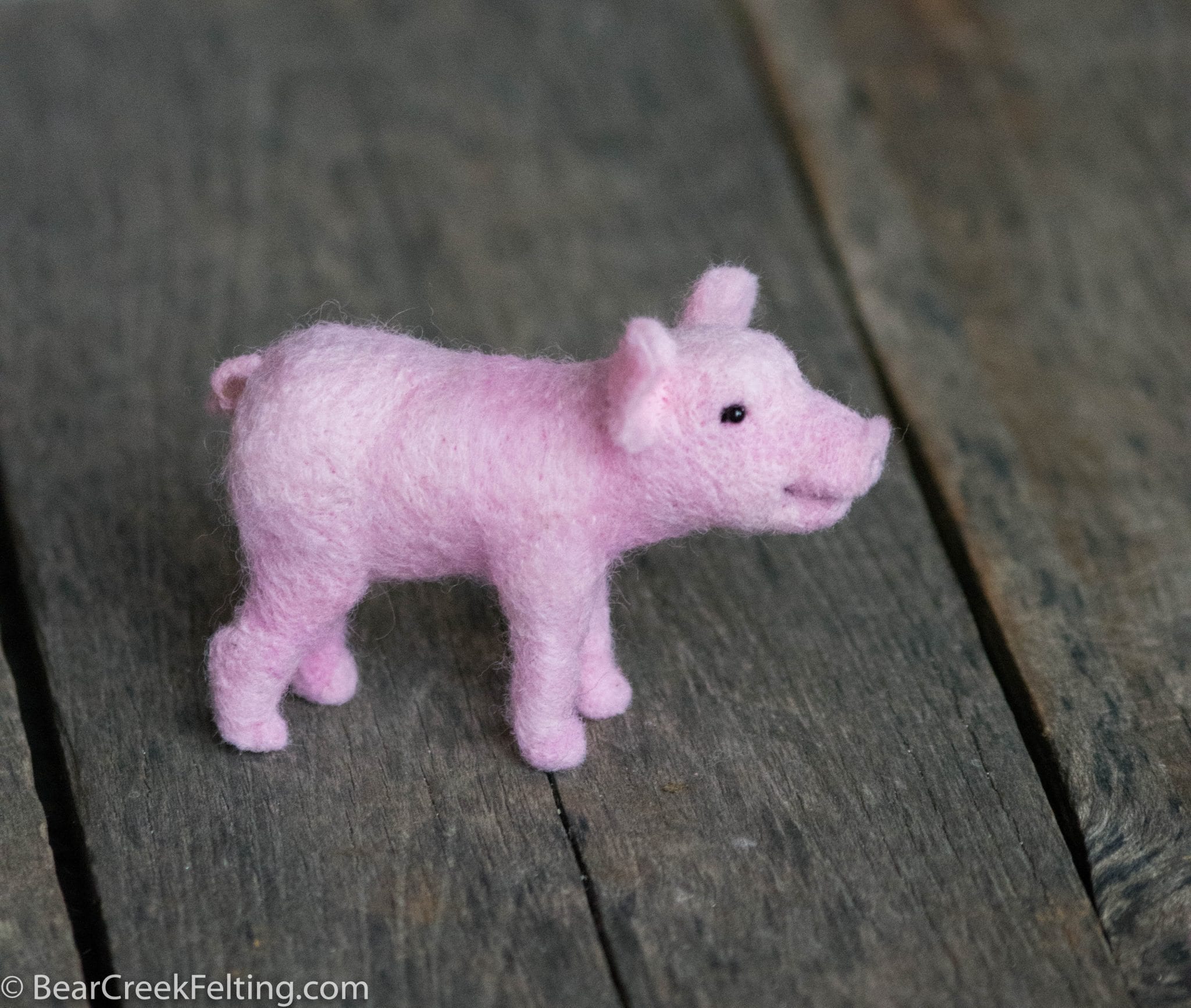 Needle Felting 3d Pig Figurine