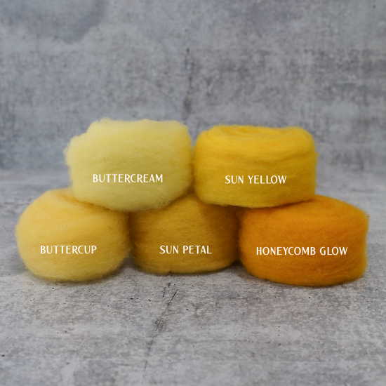 Yellow Colors of Wool for Needle Felting | .5 ounce - Image 7