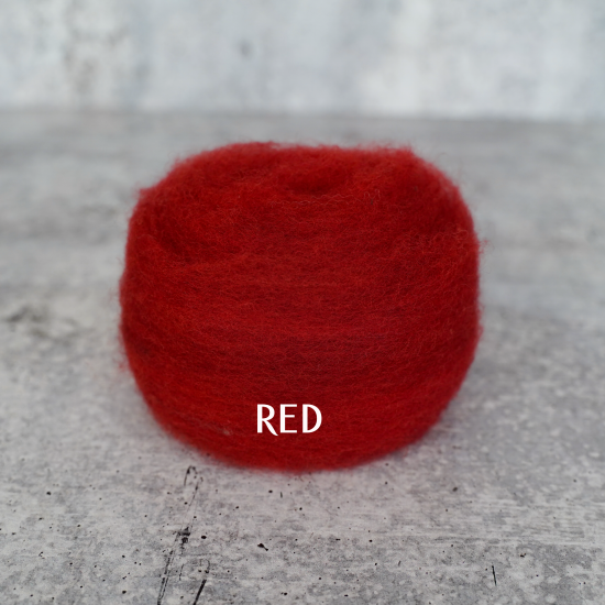 Pink-Red Colors of Wool for Needle Felting | .5 ounce - Image 11