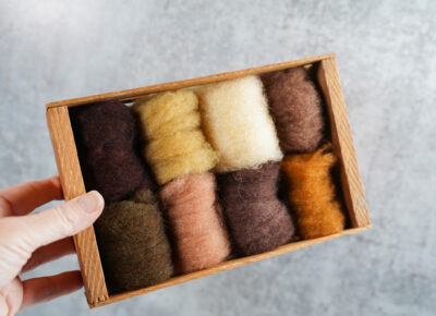 Brown wool sampler