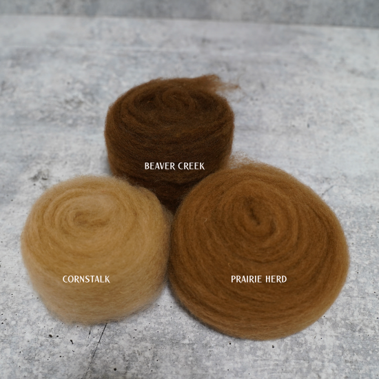Prairie Harvest Wool Colors – Warm Browns & Golden Tans for Felting | .5 ounce - Image 6