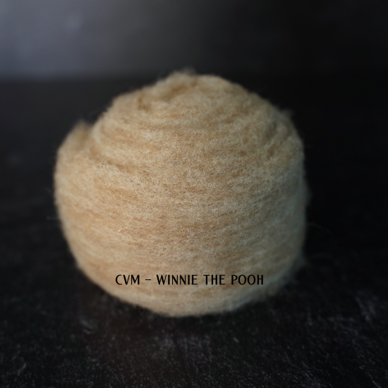 CVM Wool – .5 oz Natural Brown for Needle Felting