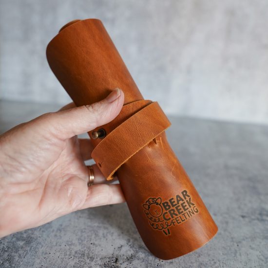 Leather Roll Case for Needle Felting Tools