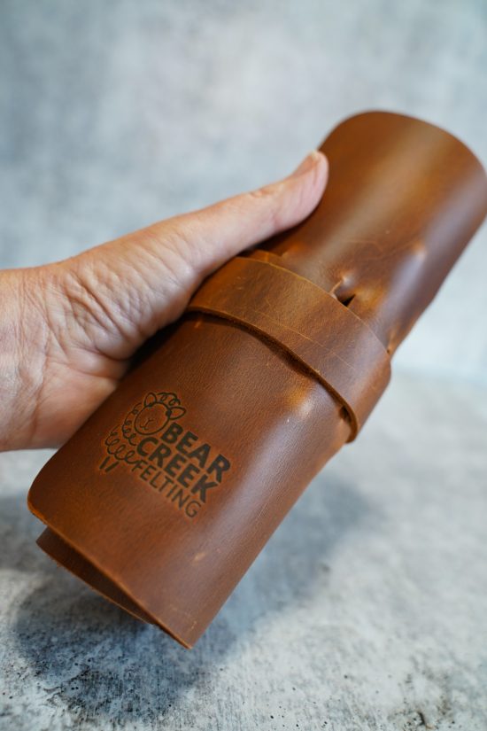 Leather Roll Case for Needle Felting Tools - Image 8