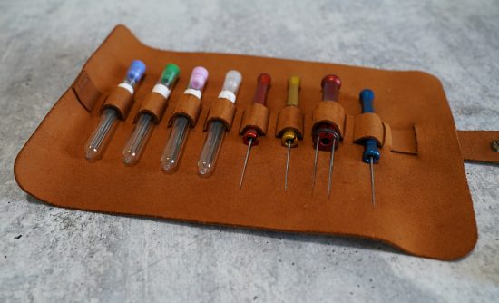 Leather Roll Case for Needle Felting Tools - Image 3