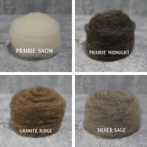 Natural Wool Color Bundle – Four Shades (½ oz Each)