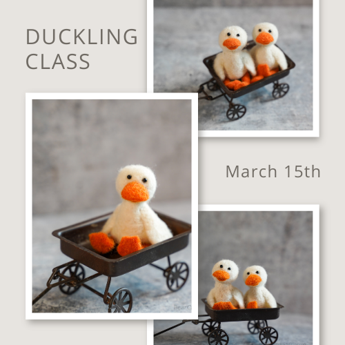 Duckling Needle Felting Class with Teresa Perleberg – March 15th at Dry Hollow Saloon & Grille