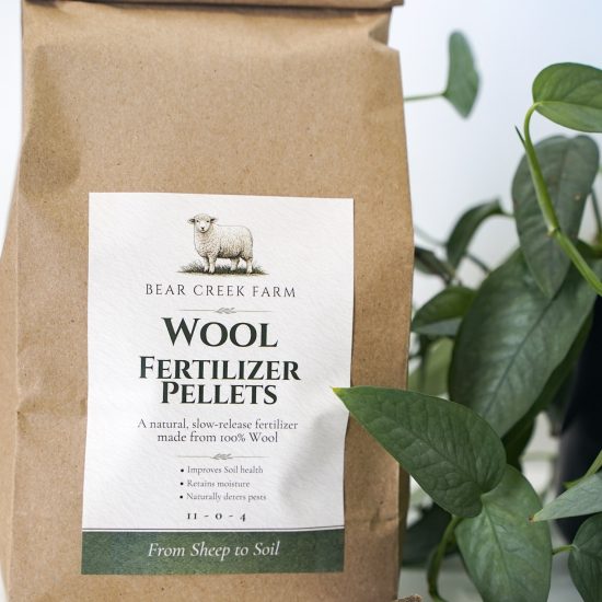 Wool Fertilizer Pellets (11-0-4) – Natural Slow-Release Plant Food | Bear Creek Farm